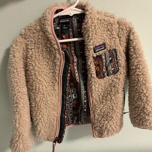 Fuzzy Patagonia zip up coat